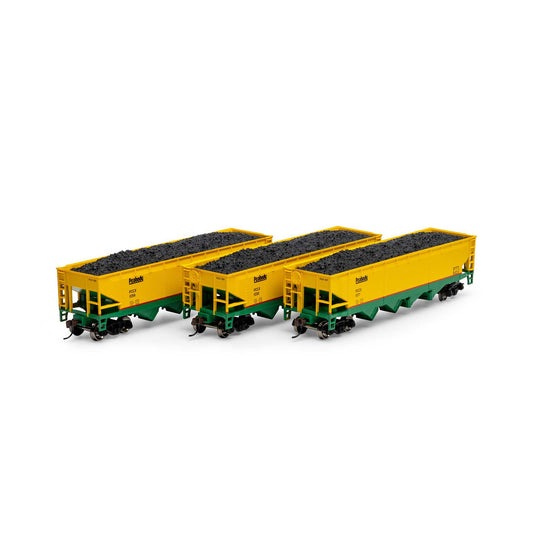 HO 40' 4-Bay Offset Hopper with Load, PCCX (3) Model (RND88183)