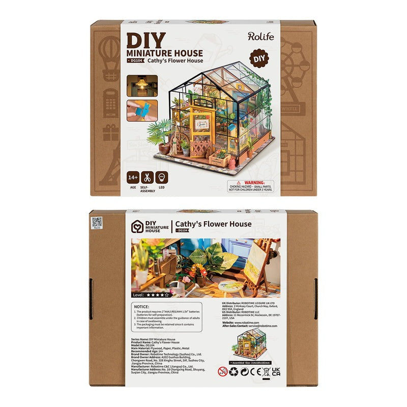 Cathy's Flower House  Miniature Wooden Model Kit (ROEDG104)