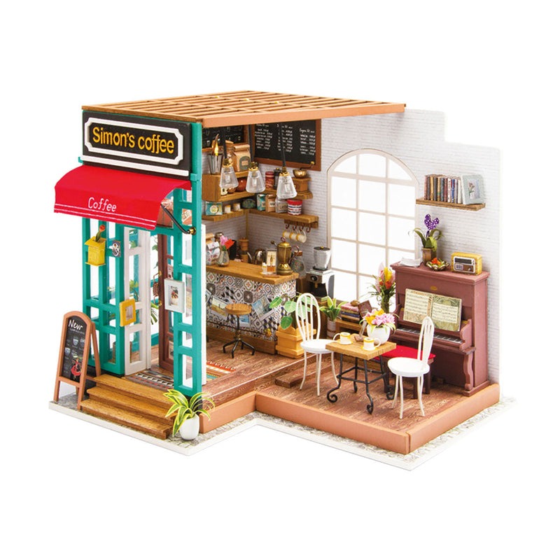Simon's Coffee Shop Miniature Wooden Model Kit (ROEDG109)