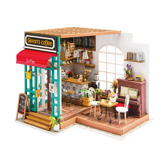 Simon's Coffee Shop Miniature Wooden Model Kit (ROEDG109)