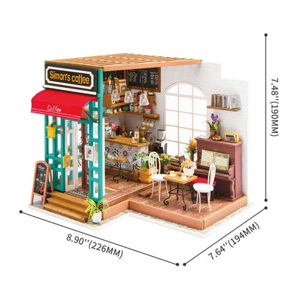 Simon's Coffee Shop Miniature Wooden Model Kit (ROEDG109)