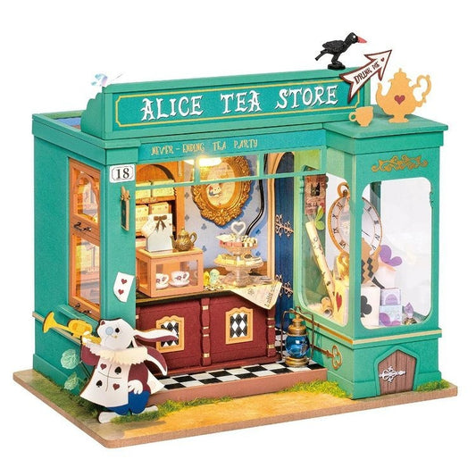 Alice's Tea Store Miniature Wooden Model Kit Kit (ROEDG156)