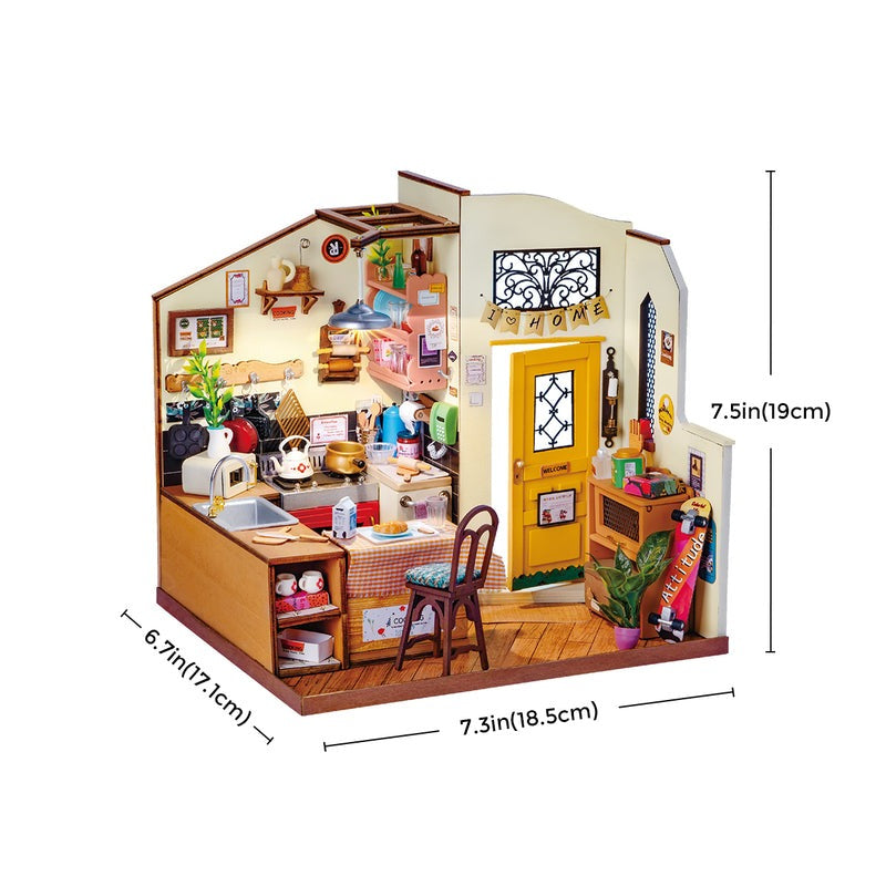 Cozy Kitchen Miniature Wooden Model Kit (ROEDG159)
