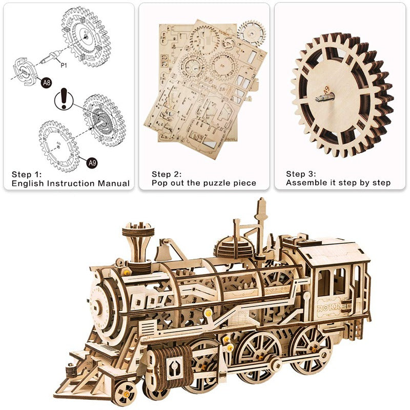 Steam Locomotive Wooden Model Kit Kit (ROELK701)