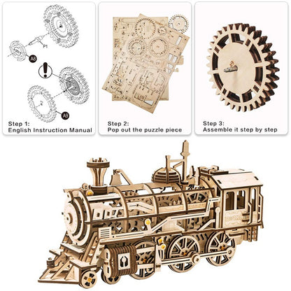 Steam Locomotive Wooden Model Kit Kit (ROELK701)