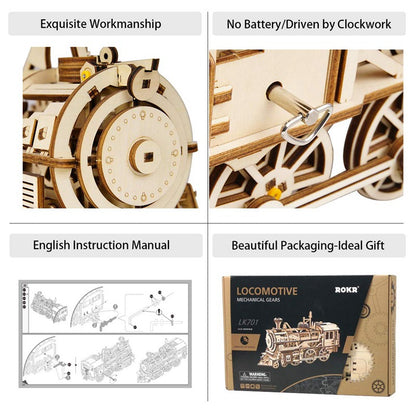 Steam Locomotive Wooden Model Kit Kit (ROELK701)