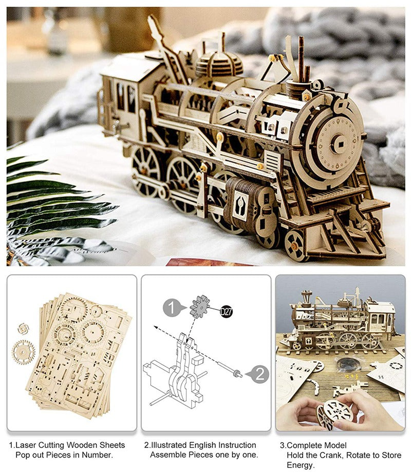 Steam Locomotive Wooden Model Kit Kit (ROELK701)