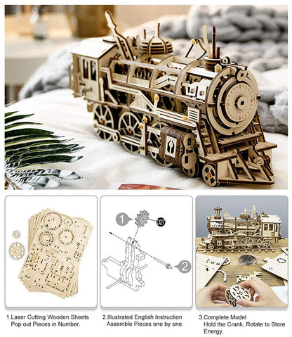 Steam Locomotive Wooden Model Kit Kit (ROELK701)