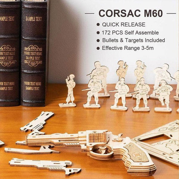 ROKR Corsac M60 Justice Guard Gun Wooden Model Kit (ROELQ401)