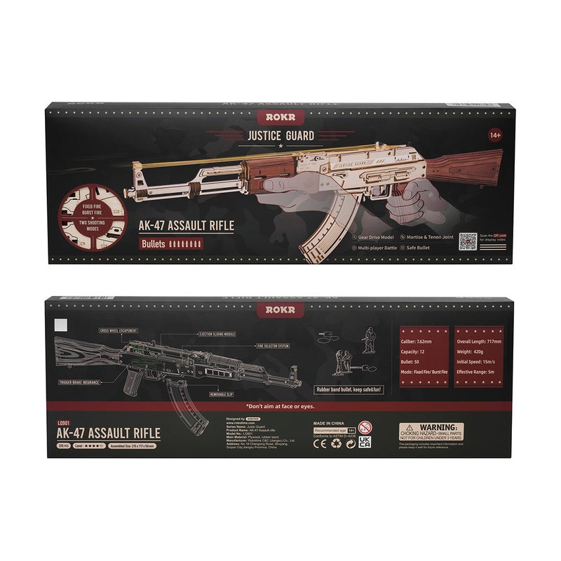 AK-47 Assault Rifle Toy Gun Wooden Model Kit (ROELQ901)