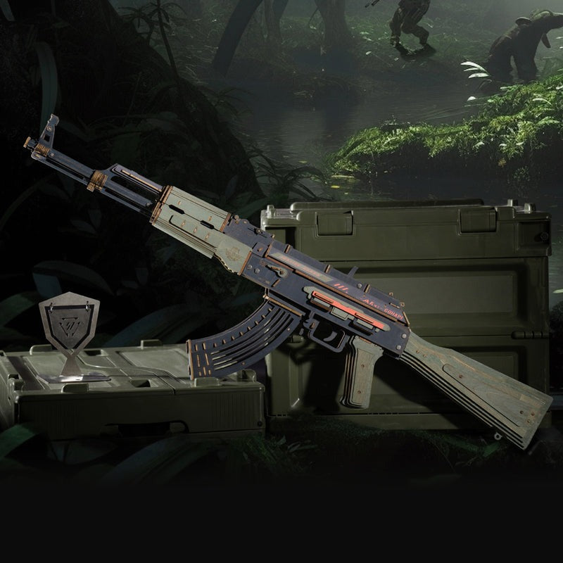 AK-47 Assault Rifle Toy Gun Wooden Model Kit (ROELQ901)
