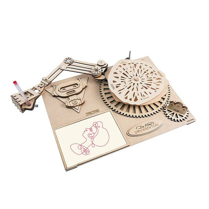 Da Vinci's Drawing Machines The Robot Working Wooden Model Kit (ROESD003)