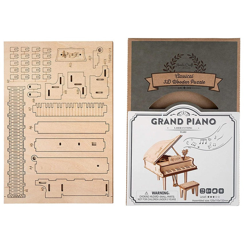Grand Piano Wooden Model Kit (ROETG402)