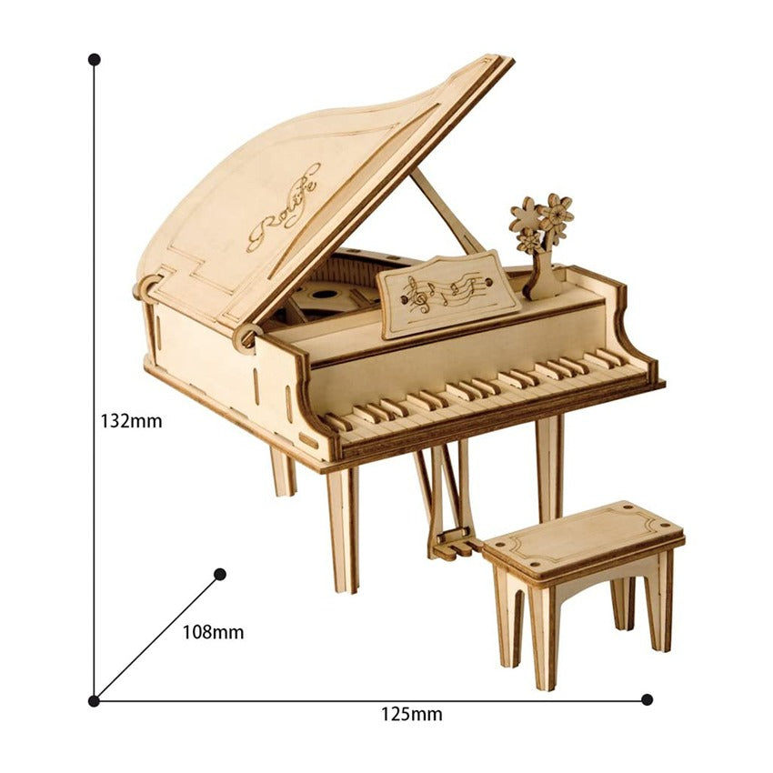 Grand Piano Wooden Model Kit (ROETG402)