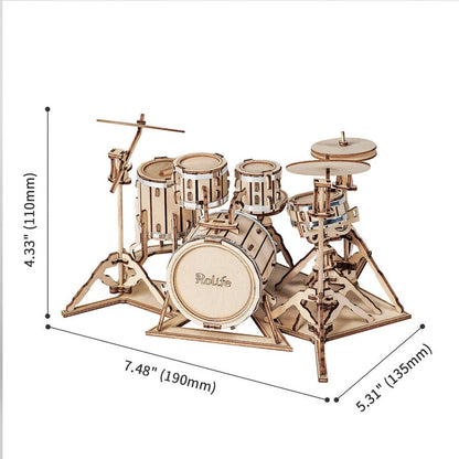 Drum Kit Wooden Model Kit Kit (ROETG409)