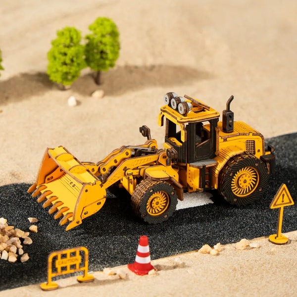 Bulldozer Engineering Vehicle Wooden Model Kit (ROETG509K)