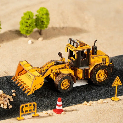 Bulldozer Engineering Vehicle Wooden Model Kit (ROETG509K)