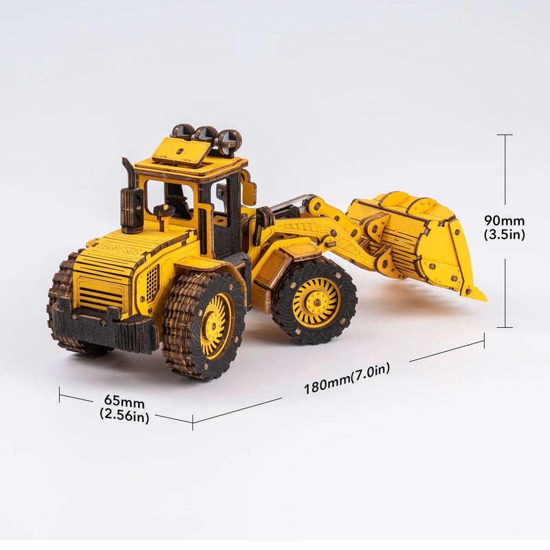 Bulldozer Engineering Vehicle Wooden Model Kit (ROETG509K)