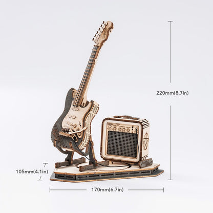 Electric Guitar Model Wooden Model Kit (ROETG605K)
