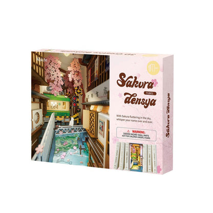 Sakura Densya Wooden Book Nook Wooden Model Kit (ROETGB01)