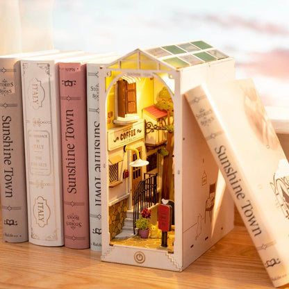 Sunshine Town Book Nook Wooden Model Kit (ROETGB02)