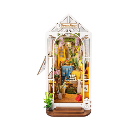 Holiday Garden House Book Nook Wooden Model Kit (ROETGB06)