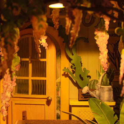 Holiday Garden House Book Nook Wooden Model Kit (ROETGB06)