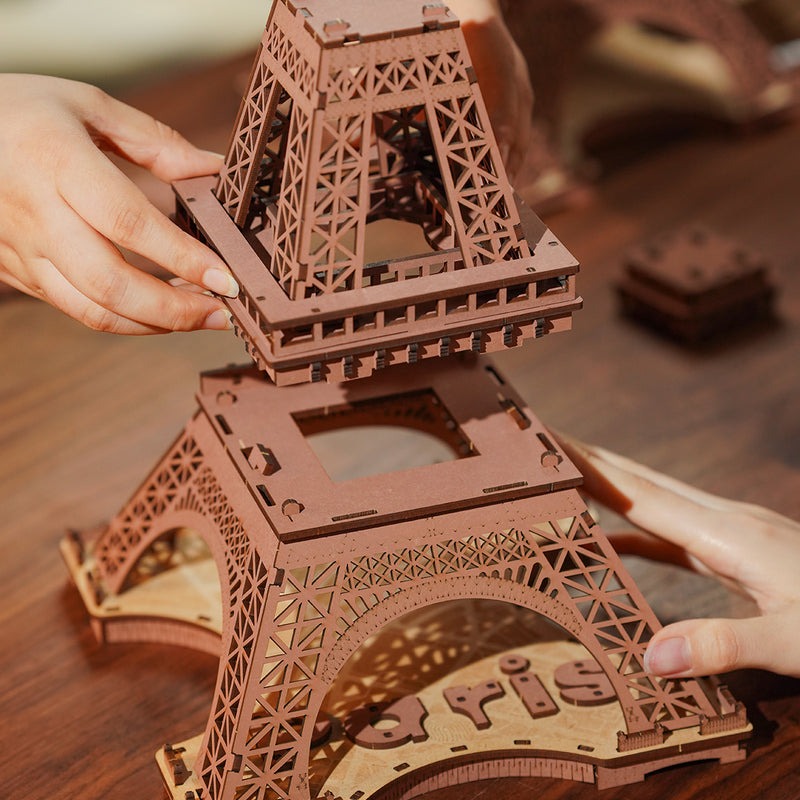 Night Of The Eiffel Tower Wooden Model Kit (ROETGL01)