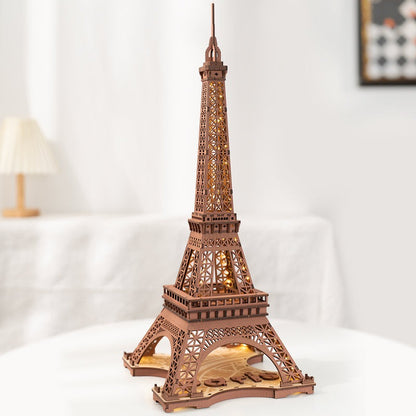 Night Of The Eiffel Tower Wooden Model Kit (ROETGL01)