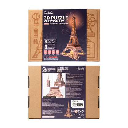 Night Of The Eiffel Tower Wooden Model Kit (ROETGL01)