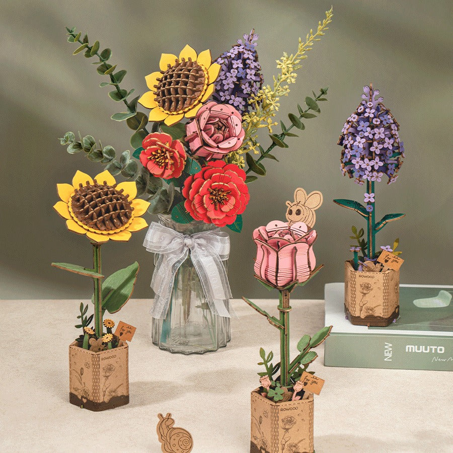 Lilac Craft Bloom Wooden Model Kit (ROETW021)