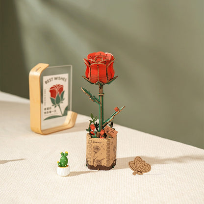 Rowood Red Rose Wooden Bloom Craft Kit (ROETW042)