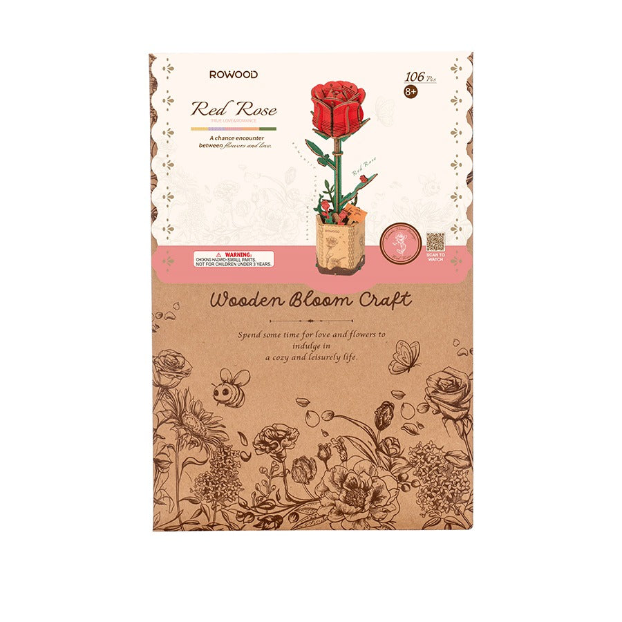 Rowood Red Rose Wooden Bloom Craft Kit (ROETW042)