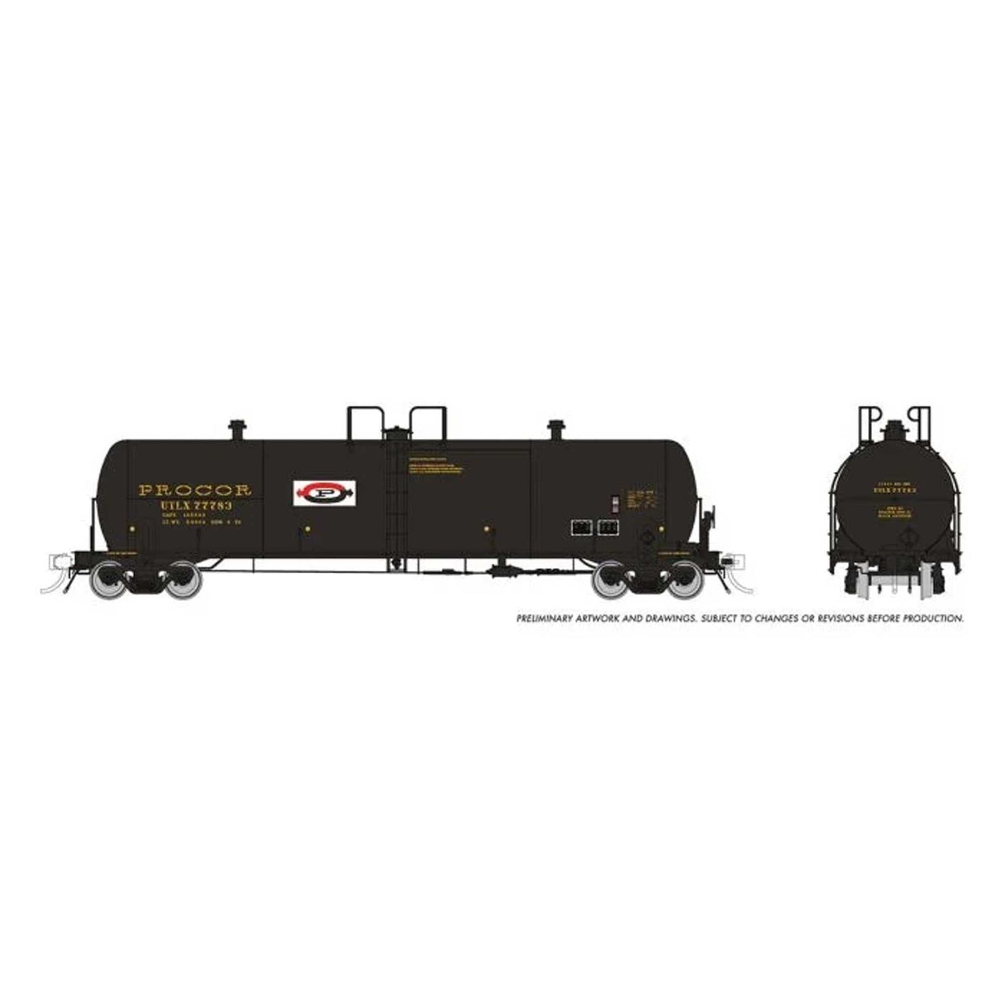 HO Procor 20K Gallon Tank Car UTLX Split P Logo Single Car #3 (RPI135023A)
