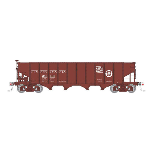 HO H21A 4-Bay Hopper PRR - Red with Circle Keystone Coal Slogan (RPI178004A)