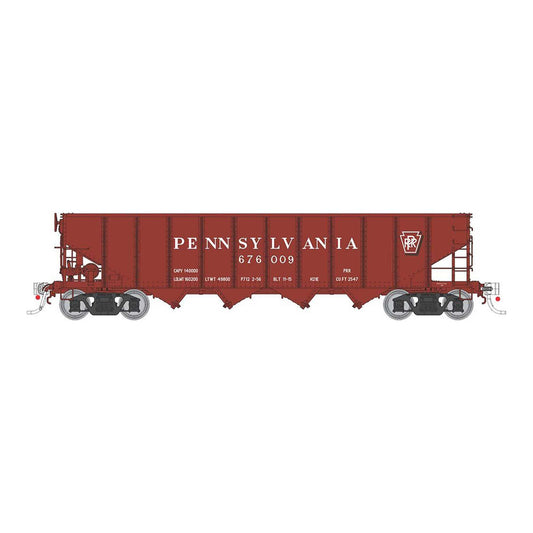 HO H21E 4-Bay Hopper Pennsylvania Railroad Red Shadow Keystone (RPI178008)