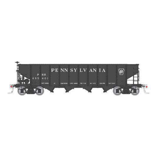 HO H21A 4-Bay Hopper for Pennsylvania Railroad Black Plain Keystone (RPI178009A)