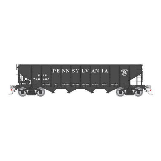 HO H21E 4-Bay Hopper PRR Black Plain Keystone (RPI178010A)