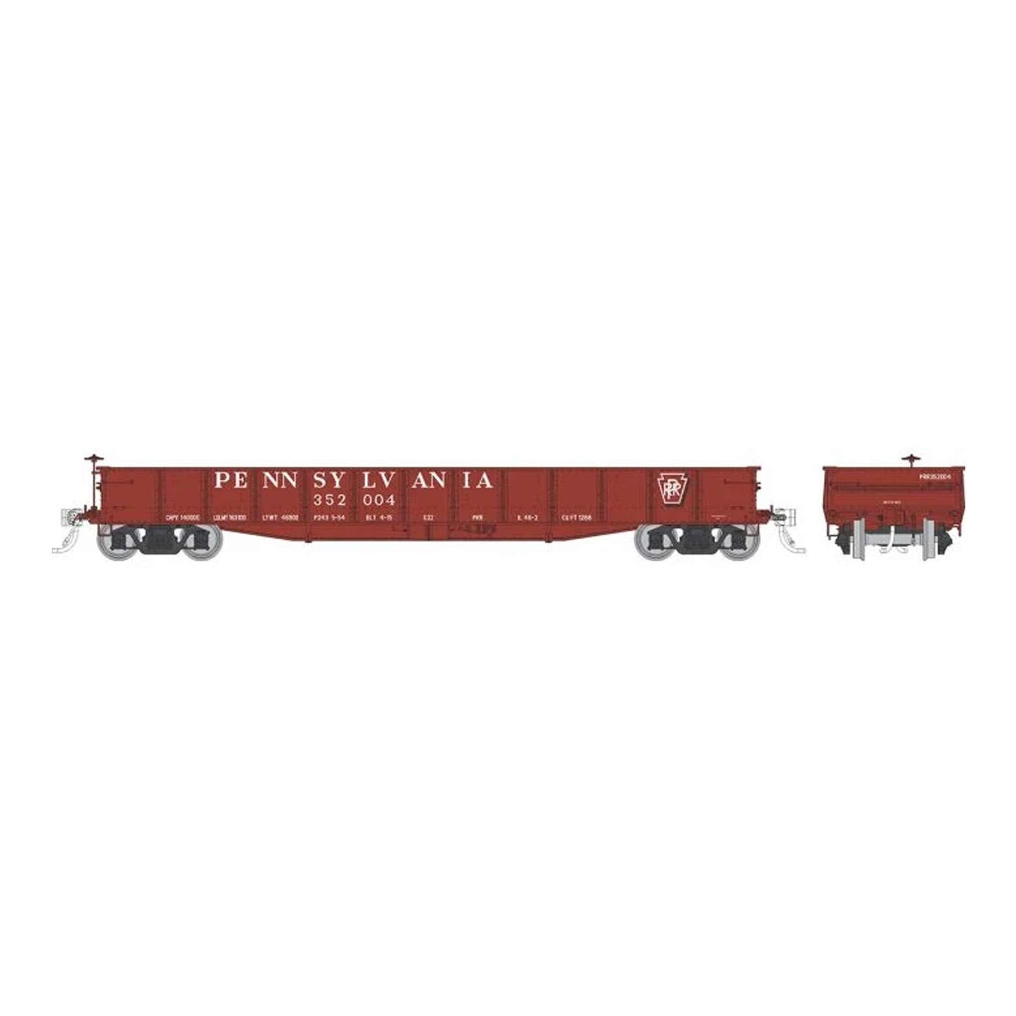 HO G22 Gondola PRR Shadow Keystone 6-Pack (RPI194004)