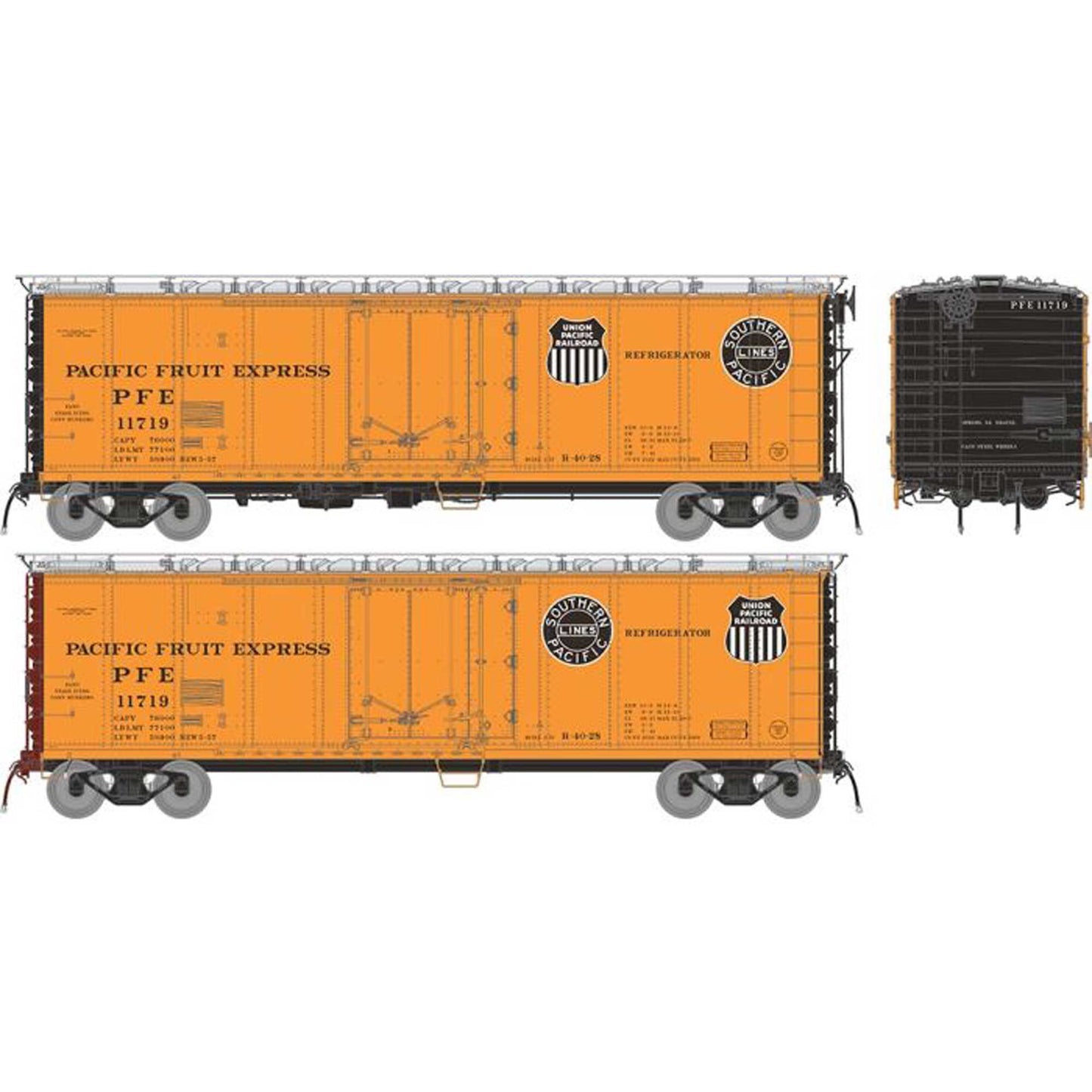 HO PFE R-40-28 Reefer Model 1957 Scheme 6-Pack (RPI196101)