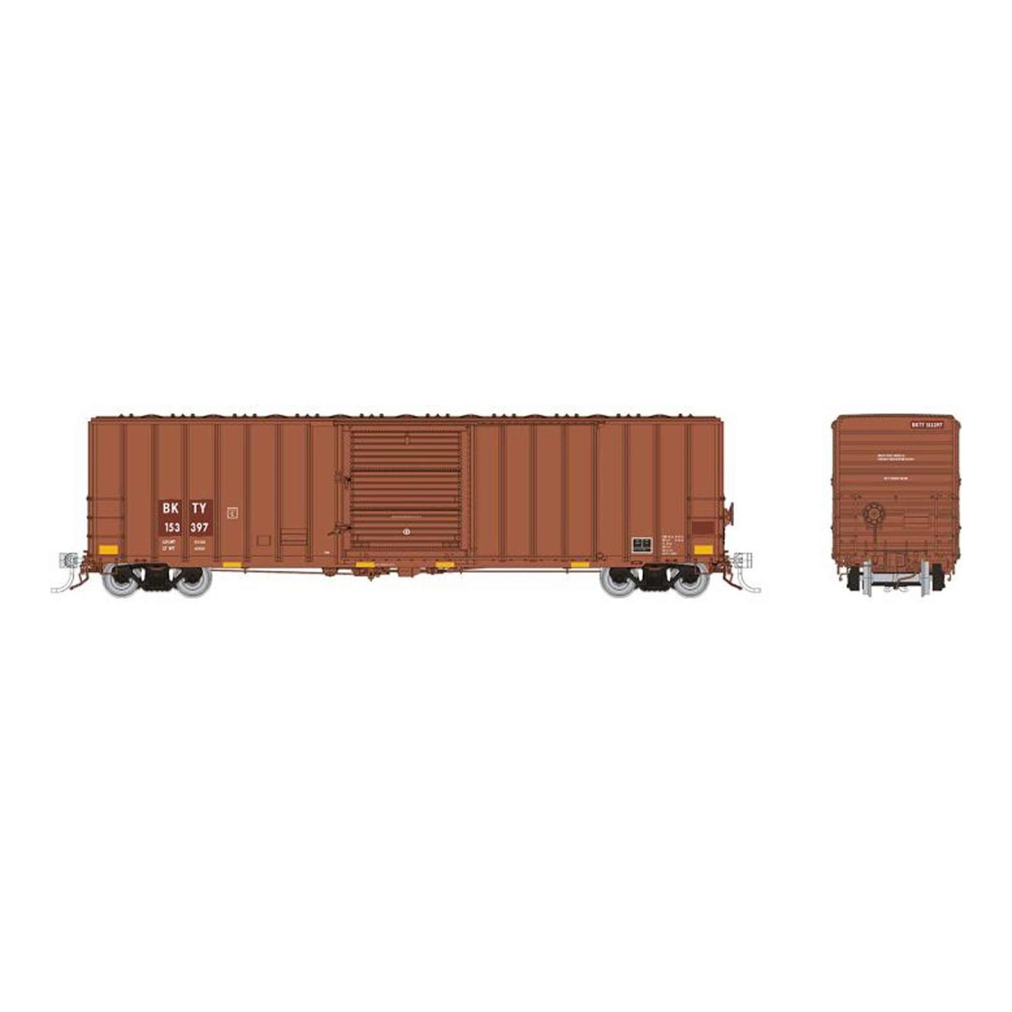HO PC&F 5241cuft Boxcar BKTY Brown (RPI198008A)