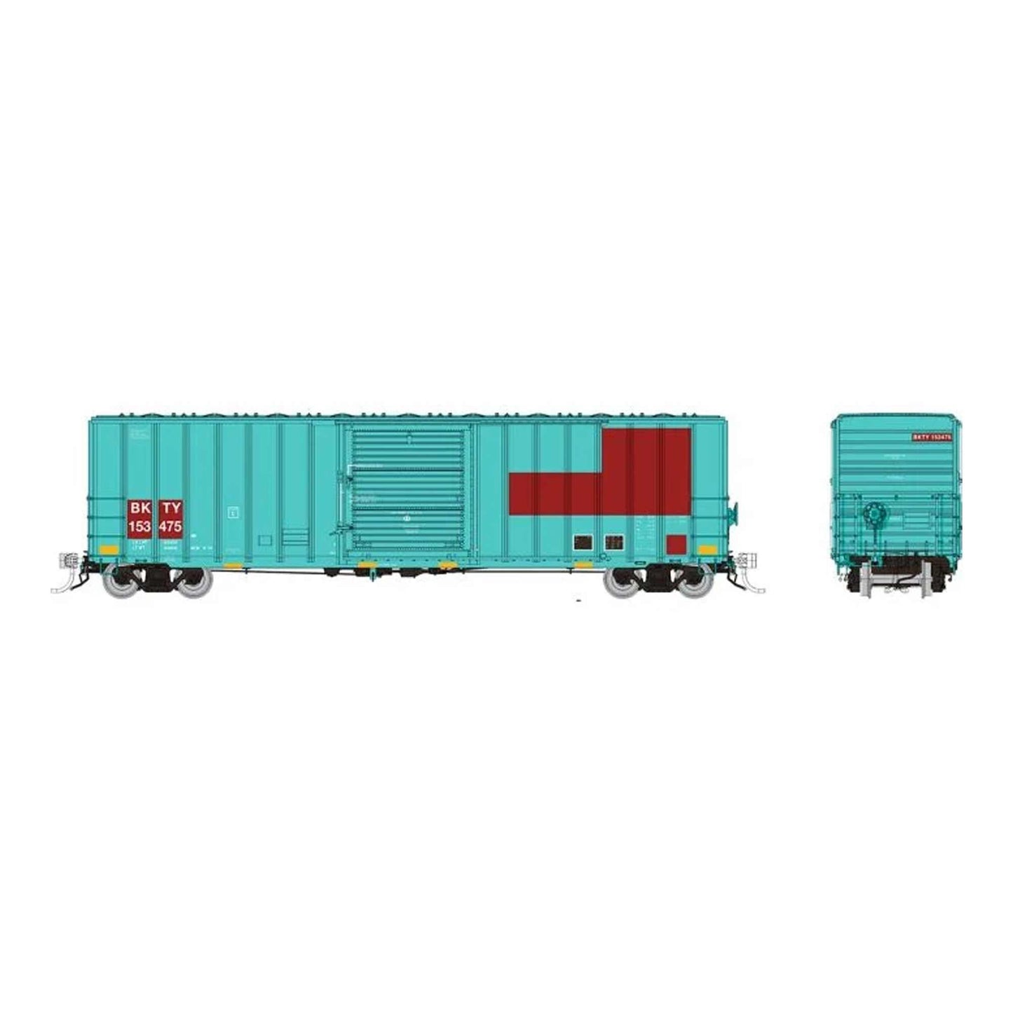 HO PC&F 5241 Cubic Foot Boxcar BKTY Patchout Single Car #2 (RPI198010A)