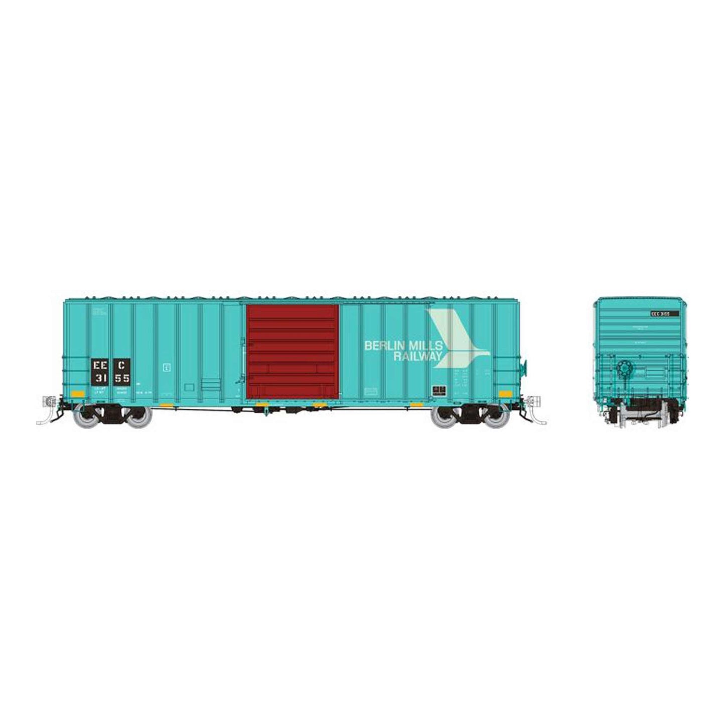 HO PC&F 5241 Cubic Foot Boxcar EEC Patchout Single Car #2 (RPI198012A)