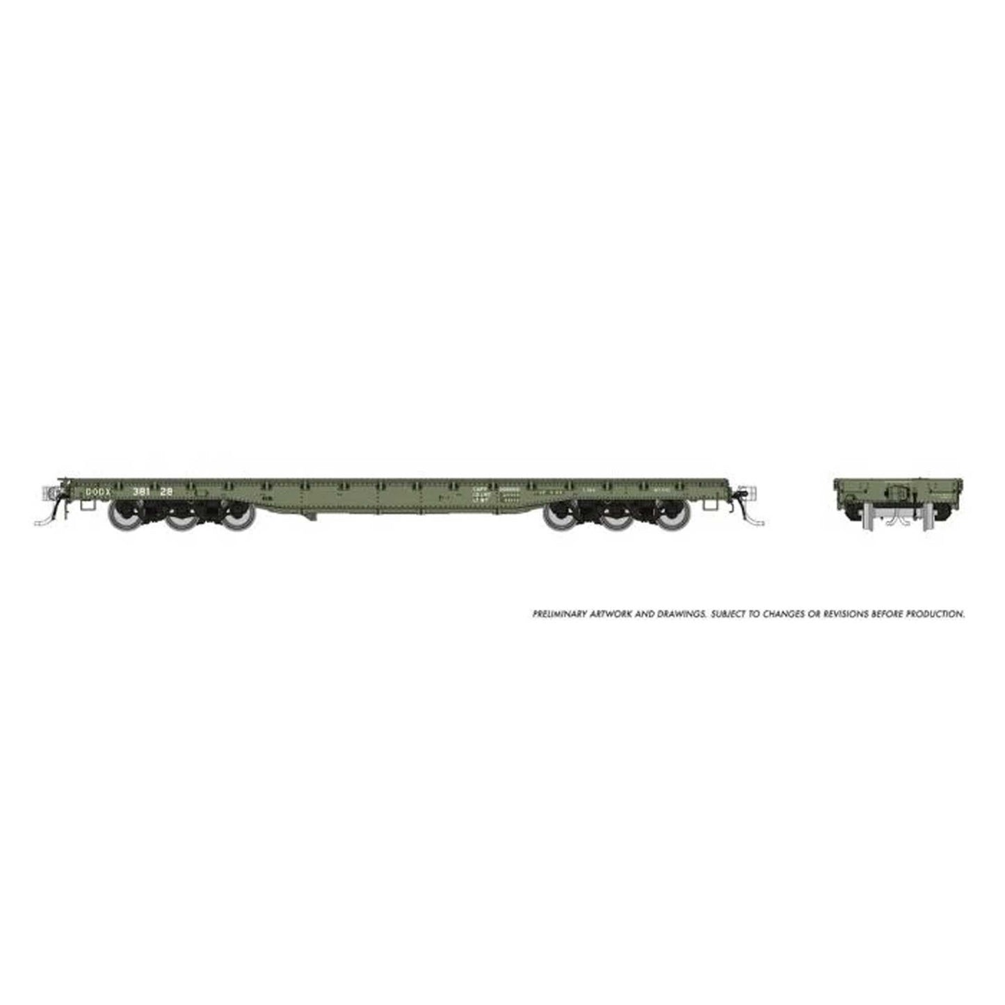 HO Magor 54ft Flatcar DODX - Early Patch 6-Pack (RPI199002)
