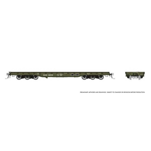 HO Magor 54ft DODX Flatcar Early Repaint Plastic Model (RPI199003A)