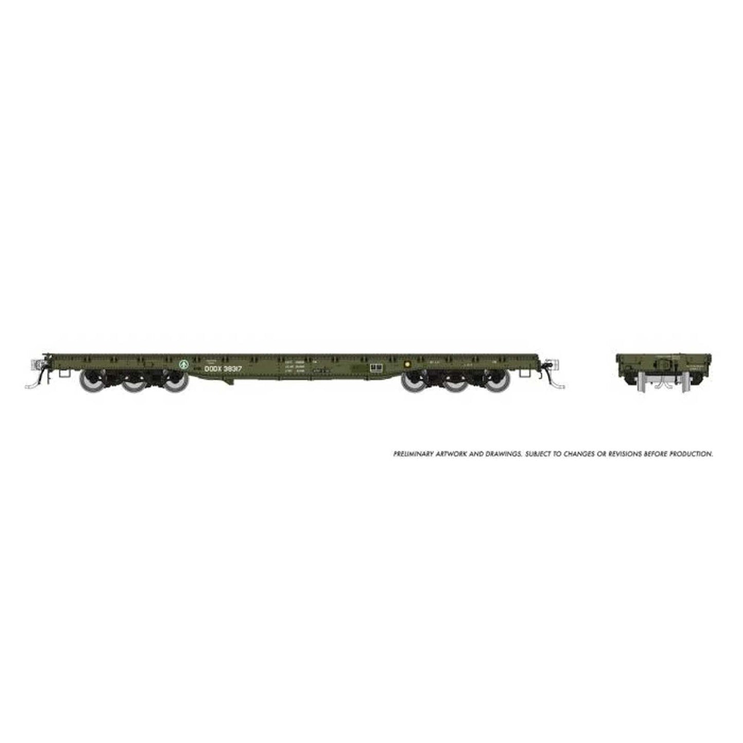 HO Magor 54ft DODX Flatcar Late Scheme (RPI199004A)