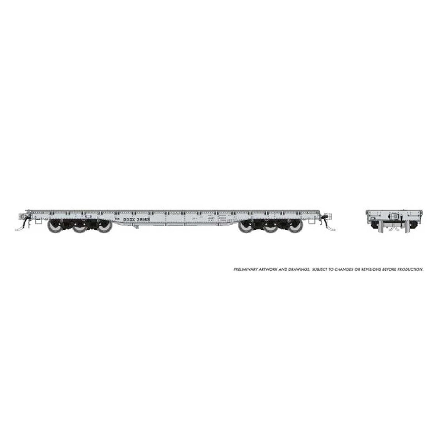 HO Magor 54ft Flatcar DODX Navy Scheme Single Car (RPI199005A)