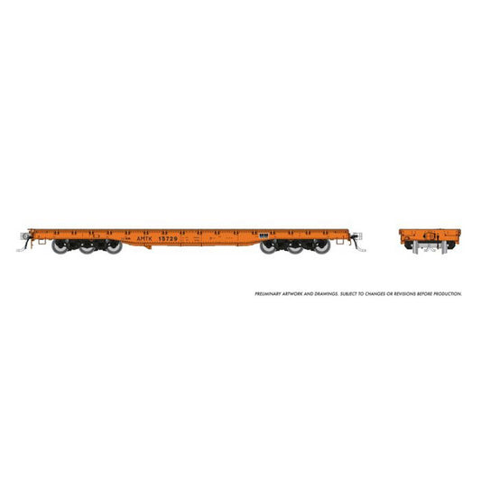HO Magor 54ft Flatcar Amtrak Orange 3-Pack (RPI199006)