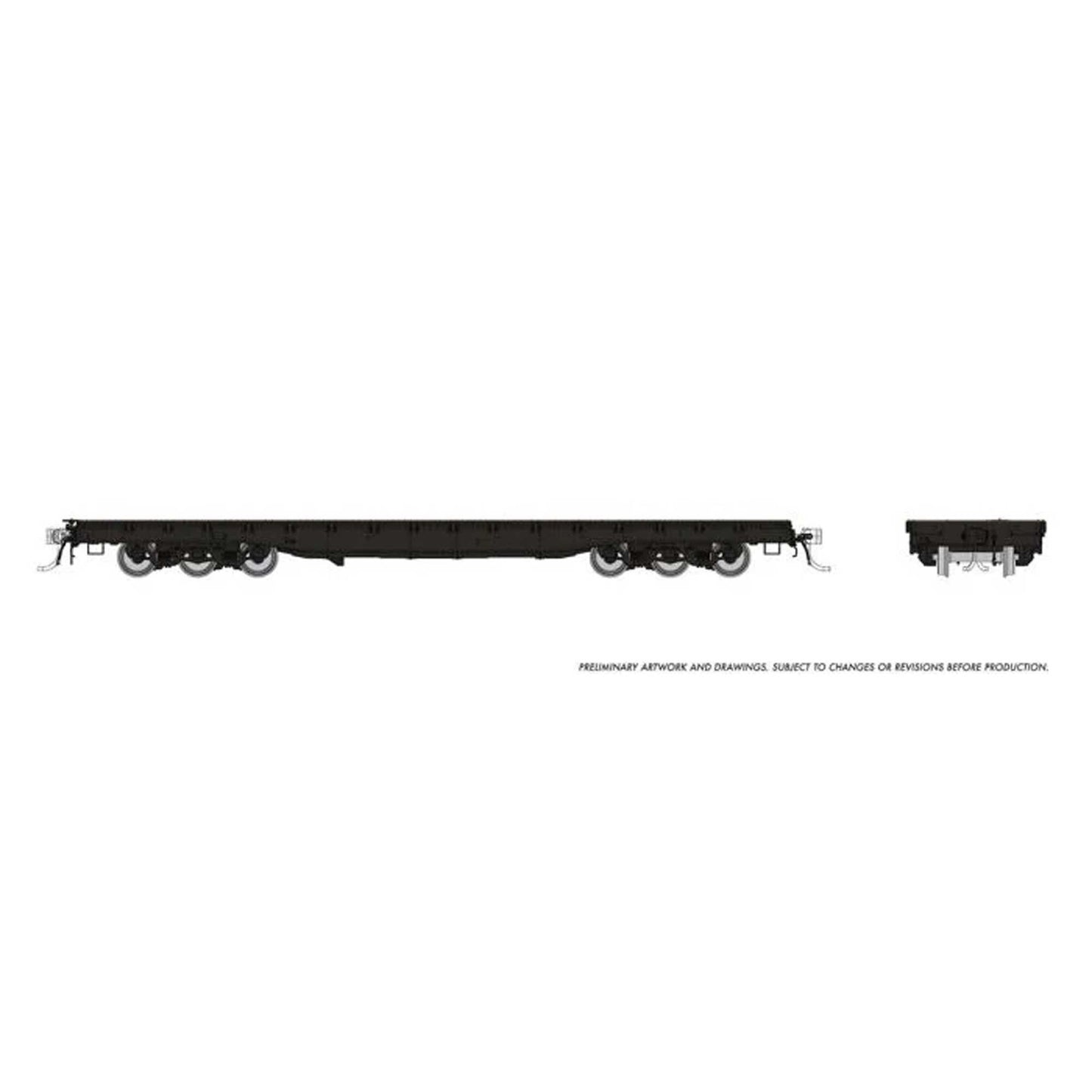 HO Magor 54ft Flatcar Black Unlettered (RPI199099)
