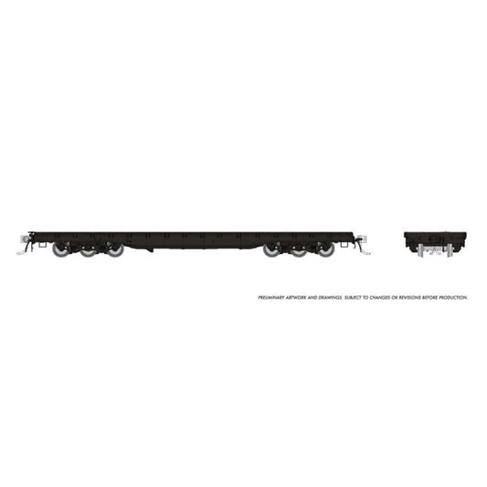 HO Magor 54ft Flatcar Black Unlettered (RPI199099)